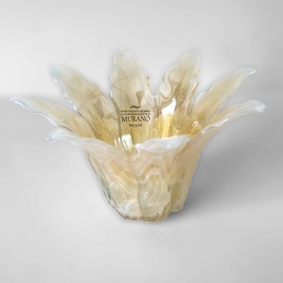 Lavorazione Murano Art Glass, Honey and white Color - Picture 3 of 14